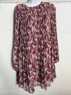 Aritzia Wilfred color burgundy light birch Daydreamer Mini Dress 2334